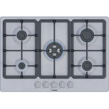 Bosch Serie 4 PGQ7B5K90 płyta gazowa Stal nierdzewna Do zabudowy 75 cm Gaz 5 stref(y)