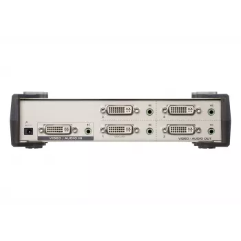 ATEN 4-Port DVI Audio/Video Splitter, DVI, 4x DVI-I, 1920 x 1200 pikseli, Czarny, Srebrny, Metal, Full HD