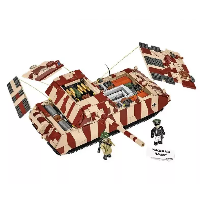 Cobi Klocki konstrukcyjne Panzer VIII Maus zestaw modelarski skala 1:35 COBI-3138, szczegółowa replika pojazdu wojskowego