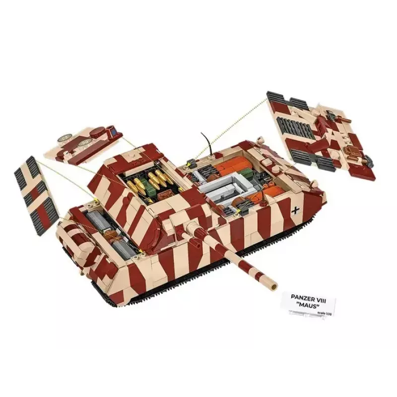 Cobi Klocki konstrukcyjne Panzer VIII Maus zestaw modelarski skala 1:35 COBI-3138, szczegółowa replika pojazdu wojskowego