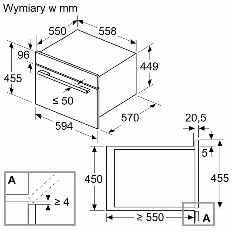 Bosch Serie 6 CMA585GS1 kuchenka mikrofalowa Stal nierdzewna Kuchenka mikrofalowa kombinowana Do zabudowy 44 L 900 W