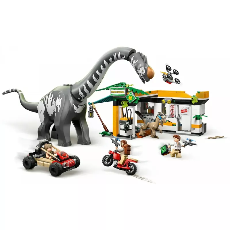 LEGO Jurassic World zestaw 76973 — Raptor i Tytanozaur z 3 figurkami, 582 elementy, wiek 7+