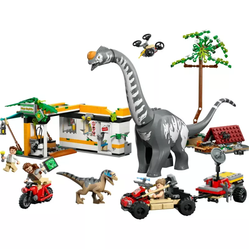 LEGO Jurassic World zestaw 76973 — Raptor i Tytanozaur z 3 figurkami, 582 elementy, wiek 7+