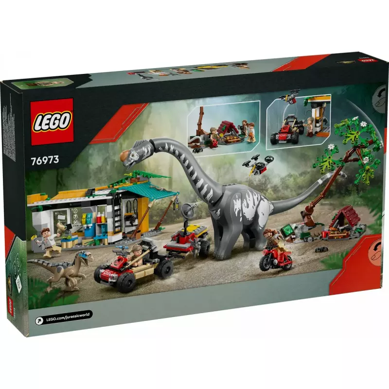 LEGO Jurassic World zestaw 76973 — Raptor i Tytanozaur z 3 figurkami, 582 elementy, wiek 7+