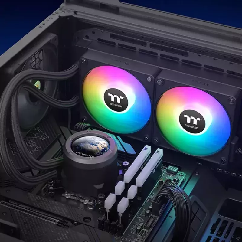 Zestaw chłodzenia cieczą Thermaltake CL-W414-PL12SW-A 12 cm czarny