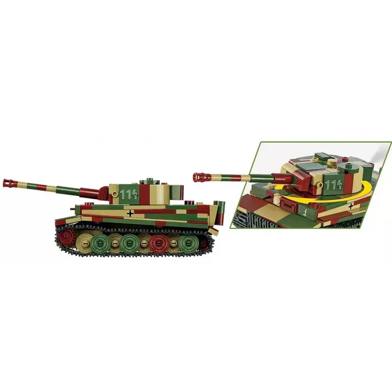 Zestaw do budowy modelu w skali Cobi Pz.Kpfw. VI Tiger Ausf. E 1:35, szczegółowy zestaw klocków