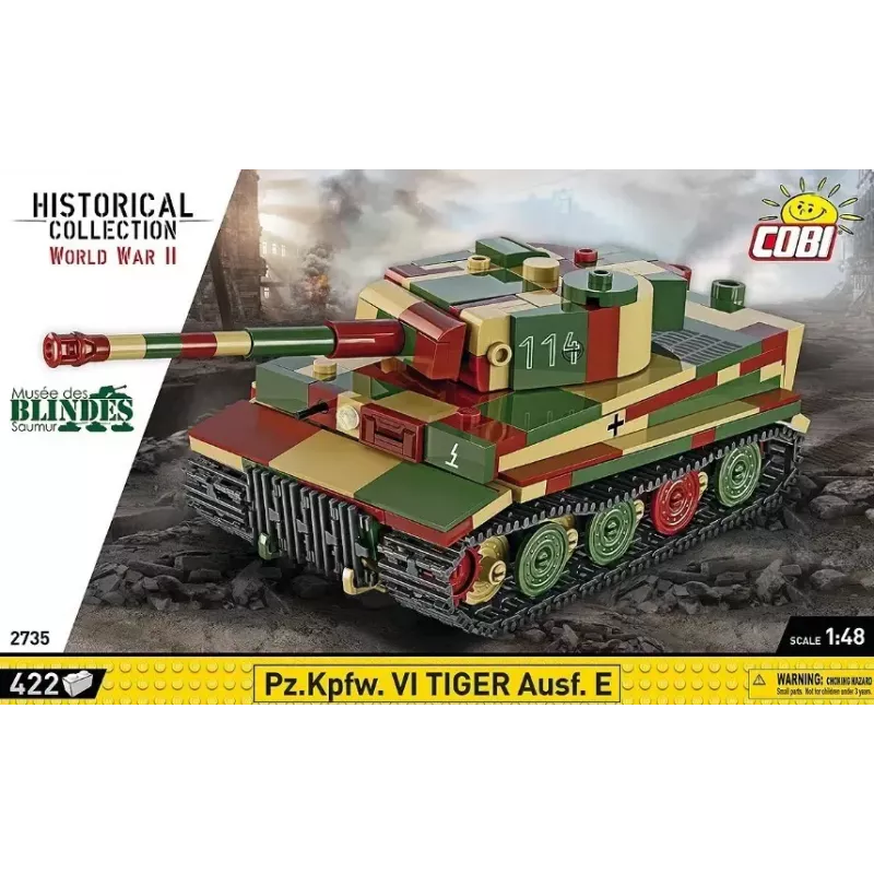 Zestaw do budowy modelu w skali Cobi Pz.Kpfw. VI Tiger Ausf. E 1:35, szczegółowy zestaw klocków