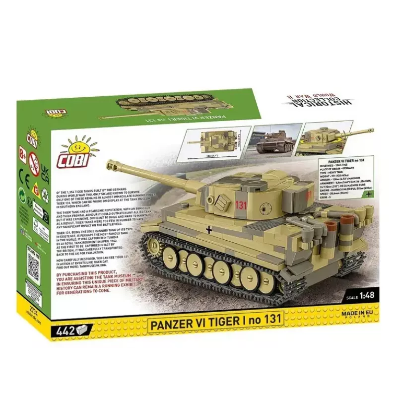 Zestaw konstrukcyjny Cobi Panzer VI Tiger I 442 elementy model COIB-2734