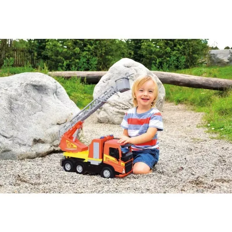 Zabawkowa straż pożarna Lena Volvo FMX Vehicle Worxx z drabiną, model 04625