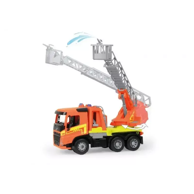 Zabawkowa straż pożarna Lena Volvo FMX Vehicle Worxx z drabiną, model 04625