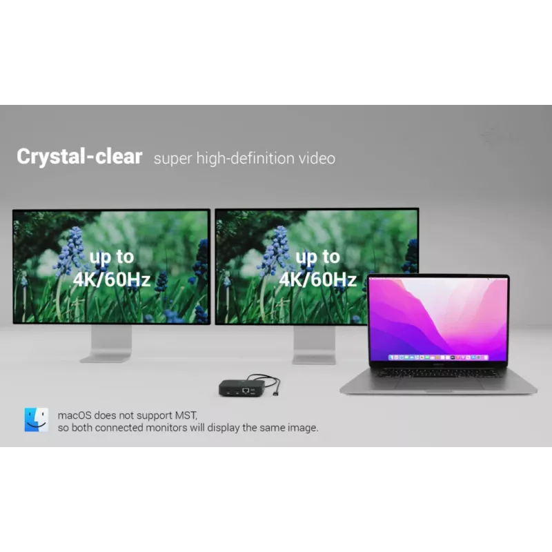 Stacja dokująca ITEC USB-C Dual HDMI C31DUALHDMIDOCKPD — Dual 4K 60Hz, 100W Power Delivery