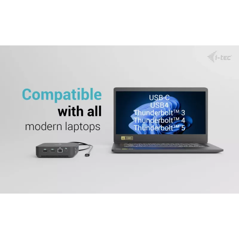 i-tec USB-C DP Dual HDMI stacja dokująca, 100 W Power Delivery
