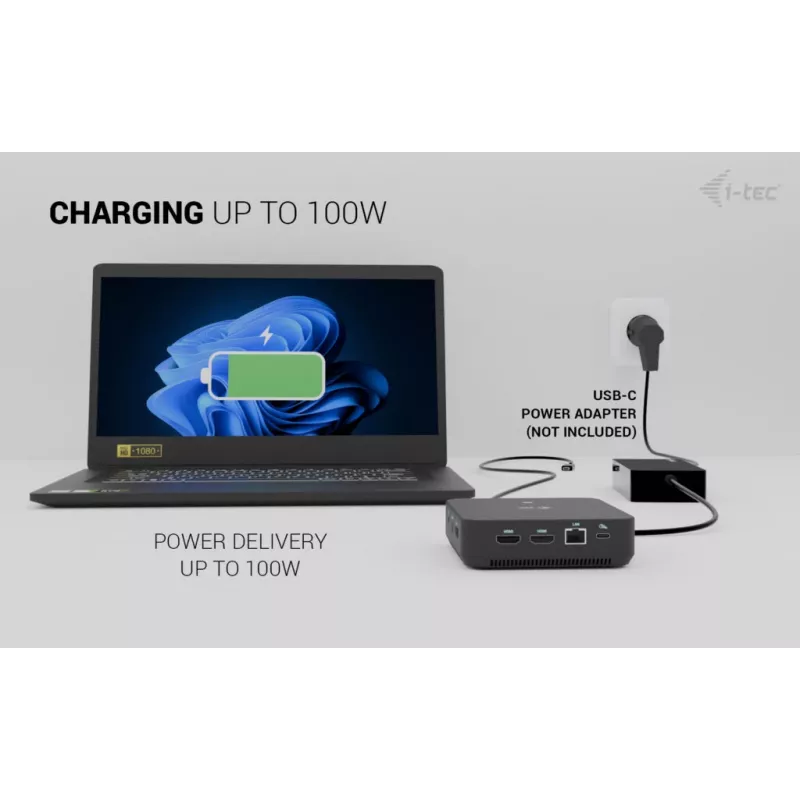 i-tec USB-C DP Dual HDMI stacja dokująca, 100 W Power Delivery