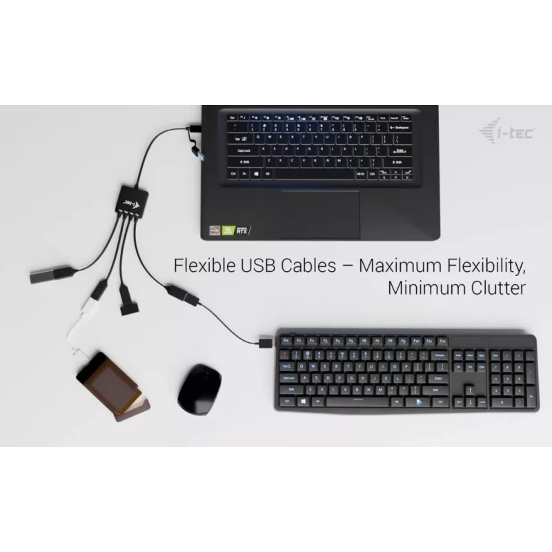 i-tec USB-C/USB-A kabel HUB 4 porty (2x USB-C, 2x USB-A)