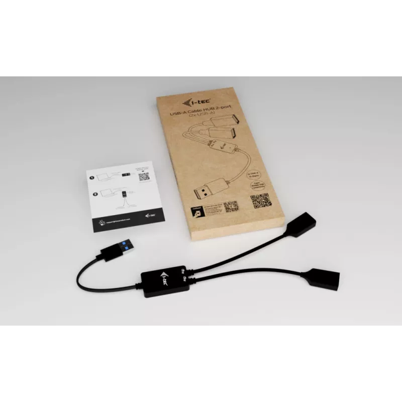 Koncentrator USB-A ITEC U3CBLHUB2A — 2 porty, USB 3.0 do 5 Gb/s
