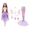 Zestaw modowy Barbie Fantasy z akcesoriami, w tym syrenim ogonem, skrzydłami wróżki i naszyjnikami