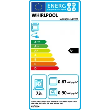 Whirlpool WOI5S8HM1SXA 73 L Czarny, Stal nierdzewna