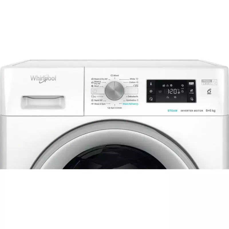 Pralko-suszarka WHIRLPOOL FFWDB 864489 SV EE ładowana od przodu 6 kg 1400 obr./min biały