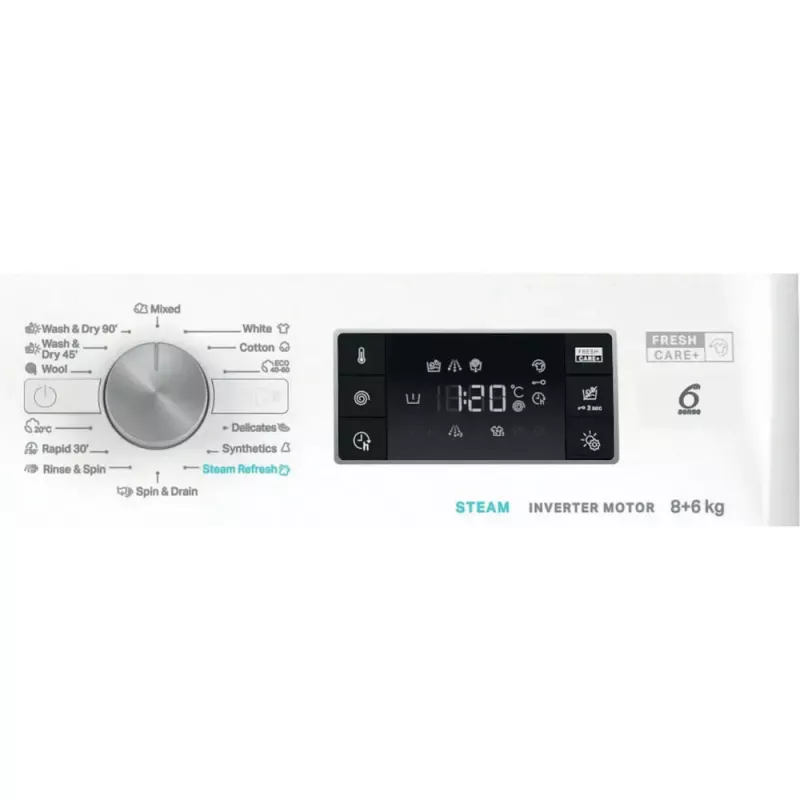 Pralko-suszarka WHIRLPOOL FFWDB 864489 SV EE ładowana od przodu 6 kg 1400 obr./min biały