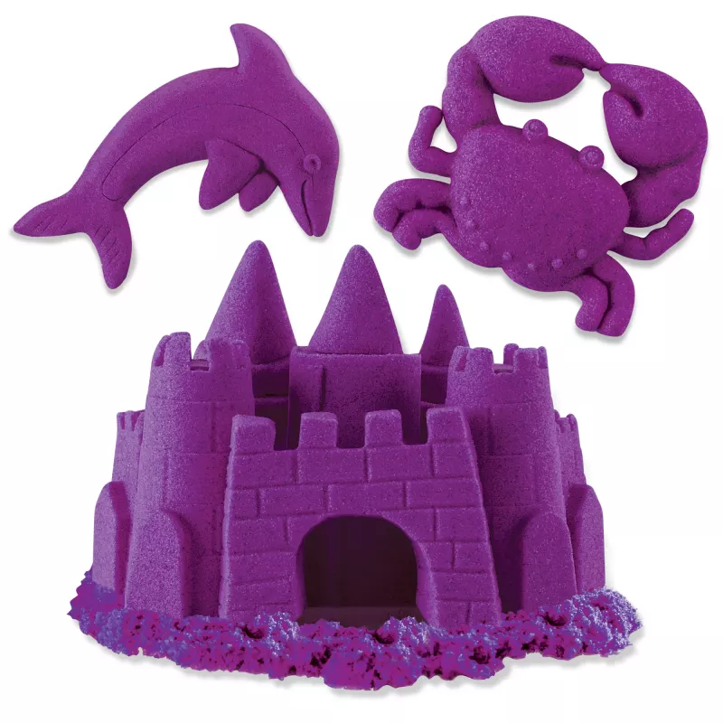 Kinetic Sand, 2 funty fioletowego piasku do zabawy, formowalne zabawki sensoryczne dla dzieci, zamykana torebka (opakowanie może się różnić), od 3 lat