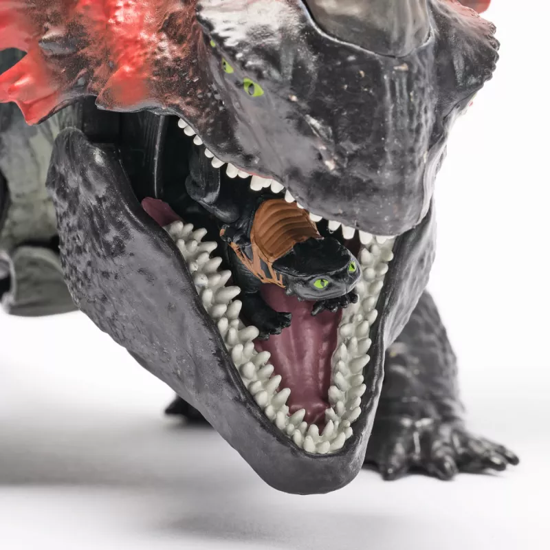 11-calowa zabawka smok Spin Master — Świat Berk: czerwony Death Chomping Rampage z ekskluzywną figurką Toothlessa, wiek 4+