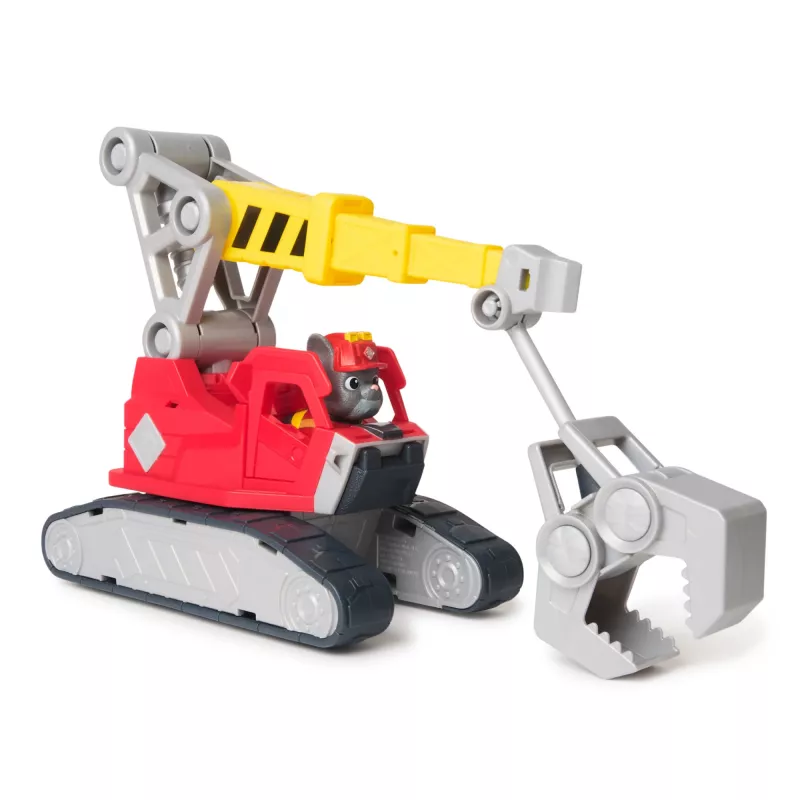 Crane truck Spin Master Rubble & Crew Charger's Mega Power Crane z figurką Chargera, 2 odłączane narzędzia, tworzywo sztuczne, dla dzieci od 3 lat