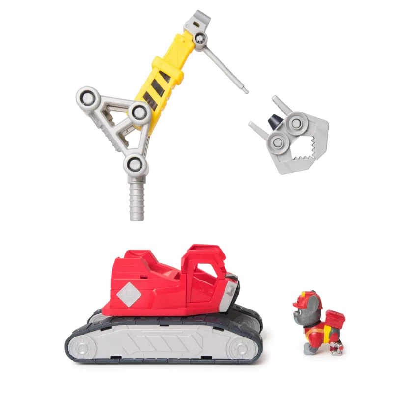 Crane truck Spin Master Rubble & Crew Charger's Mega Power Crane z figurką Chargera, 2 odłączane narzędzia, tworzywo sztuczne, dla dzieci od 3 lat