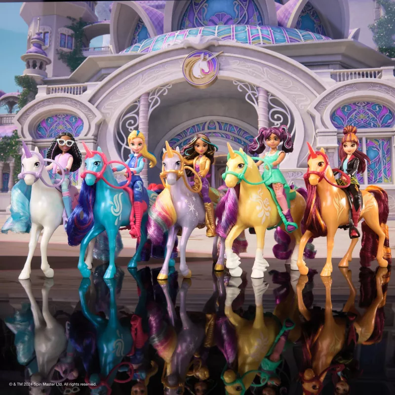 Unicorn Academy, Zestaw z lalką Ava i koniem Leaf zmieniającym kolor, pomysł na prezent wielkanocny, zawiera 15 akcesoriów, lalki i zabawki z jednorożcami dla dziewczynek od 4 lat