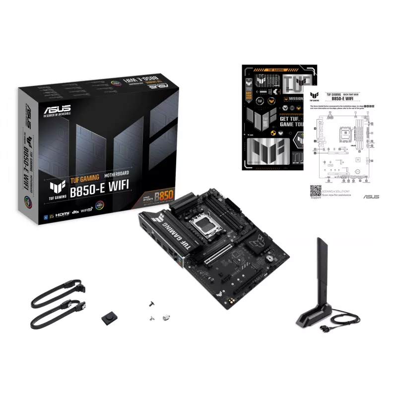 Płyta główna ASUS TUF GAMING B850-E WIFI, AMD B850, Socket AM5, ATX, DDR5, 4x DIMM, 3x M.2, Wi‑Fi 6E, 2.5Gb LAN