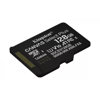 Kingston Technology 128GB micSDXC Canvas Select Plus Gen3 150R A1 pojedyncze opakowanie w/o ADP