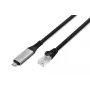 Kabel Ethernet DIGITUS USB-C 3.2 Gen1 - RJ45 - CAT6a S/FTP Czarny - 2m