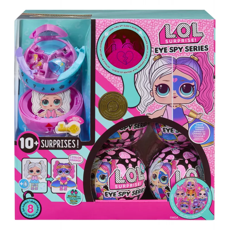 L.O.L. Surprise! L.O.L. Surprise Eye Spy Tots Asst w PDQ, Mini lalka, Kobieta, 4 lat(a), Chłopiec/Dziewczynka, Kolory mieszane