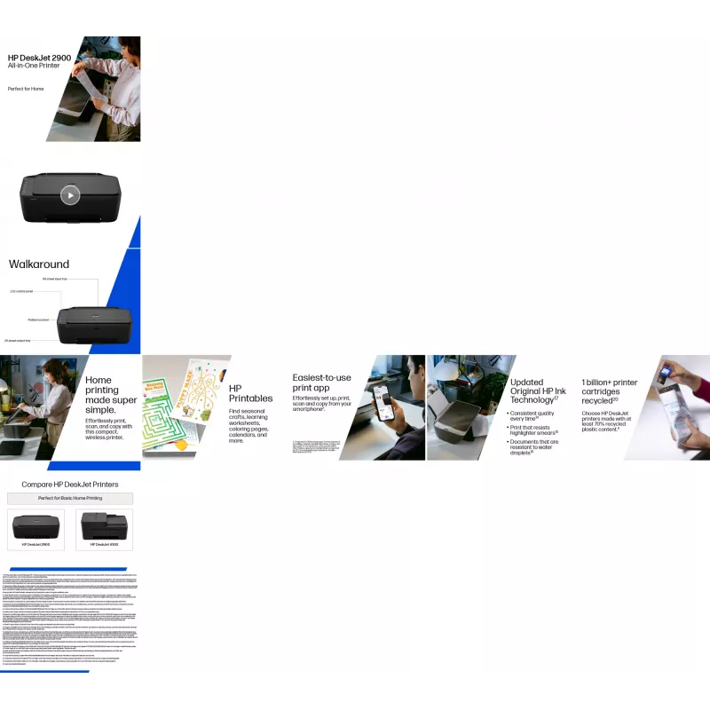 HP DeskJet 2910 Bezprzewodowa kolorowa drukarka wielofunkcyjna, termiczny atrament, 4800x1200 DPI
