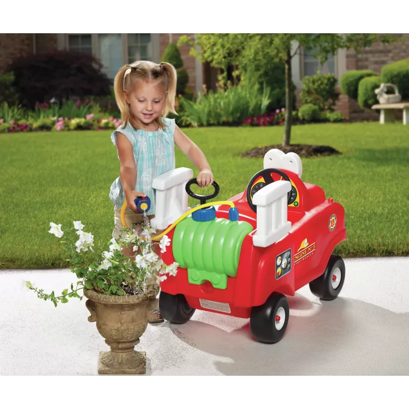 Little Tikes Spray & Rescue Fire Truck, 1.5 roku (lat), 4 koła (kół), Plastik, Czarny, Czerwony, Biały