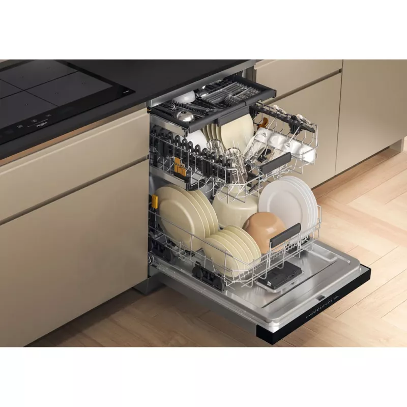 Whirlpool W7F HP33 X Zmywarka wolnostojąca 15 kompletów 43 dB