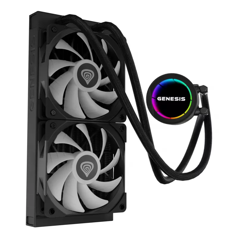 System chłodzenia komputera GENESIS NLG-2319 Procesor Chłodzenie cieczą typu all-in-one Czarny