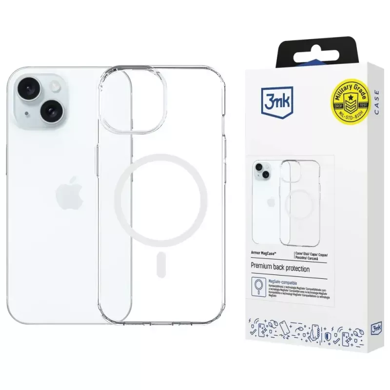 Etui ochronne 3MK Armor MagCase do Apple iPhone 15 — wytrzymała konstrukcja, kompatybilność magnetyczna