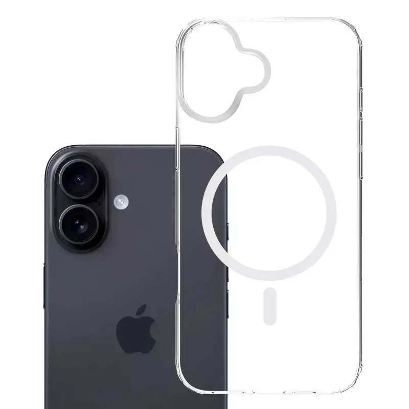 Pokrowiec na telefon komórkowy 3MK Armor MagCase do iPhone 16, 6,1 cala (15,5 cm), przezroczysty, PC+TPU