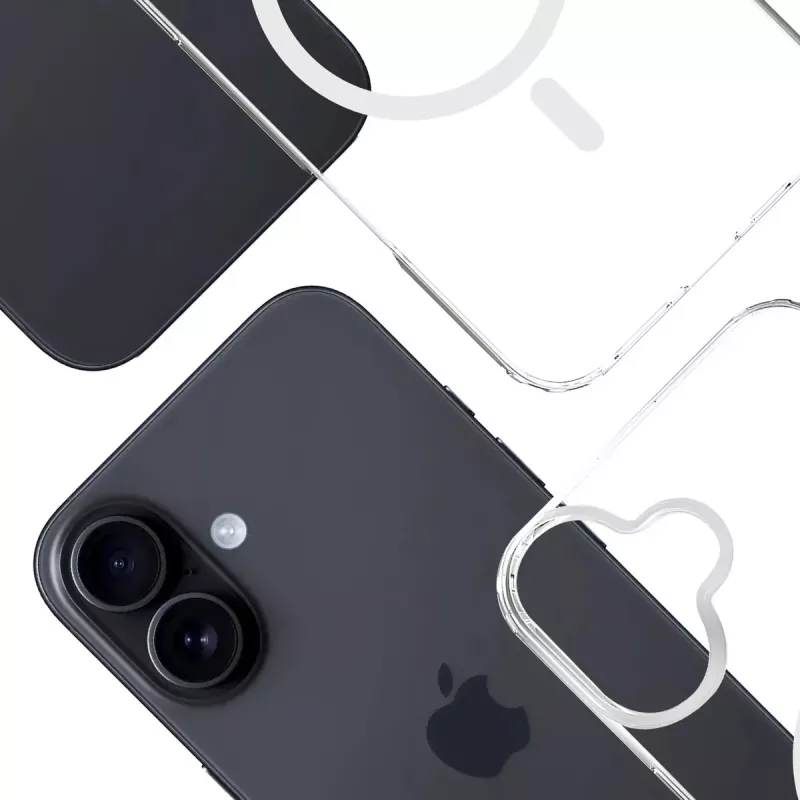 Pokrowiec na telefon komórkowy 3MK Armor MagCase do iPhone 16, 6,1 cala (15,5 cm), przezroczysty, PC+TPU
