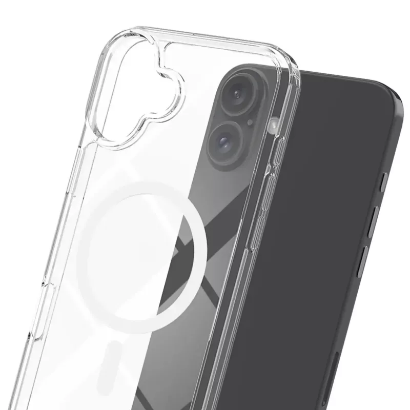 Pokrowiec na telefon komórkowy 3MK Armor MagCase do iPhone 16, 6,1 cala (15,5 cm), przezroczysty, PC+TPU