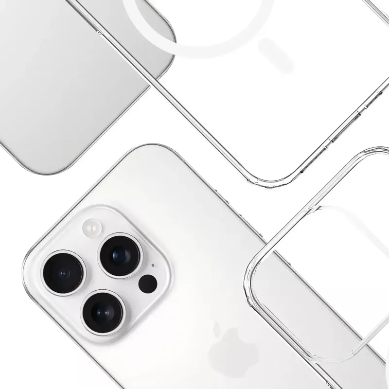Etui na telefon 3MK Armor MagCase do iPhone'a 16 Pro, przezroczyste, na wyświetlacz 16 cm (6,3 cala), PC+TPU