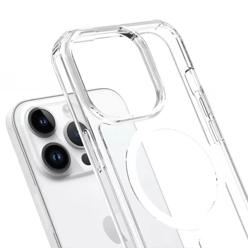 Etui na telefon 3MK Armor MagCase do iPhone'a 16 Pro, przezroczyste, na wyświetlacz 16 cm (6,3 cala), PC+TPU