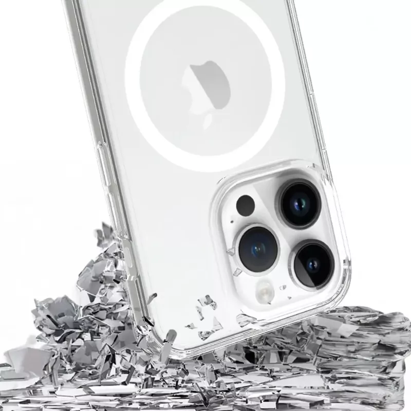 Etui na telefon 3MK Armor MagCase do iPhone'a 16 Pro, przezroczyste, na wyświetlacz 16 cm (6,3 cala), PC+TPU