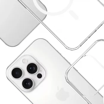 Etui na telefon 3MK Armor MagCase Cover do iPhone 16 Pro Max, pasuje na 17,5 cm (6,9 cala), przezroczyste, PC+TPU