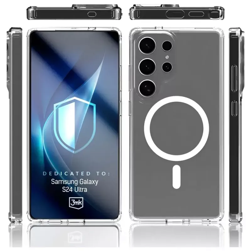 Etui ochronne 3MK Armor MagCase dla Samsung Galaxy S24 Ultra — wytrzymałe, lekkie, kompatybilne magnetycznie