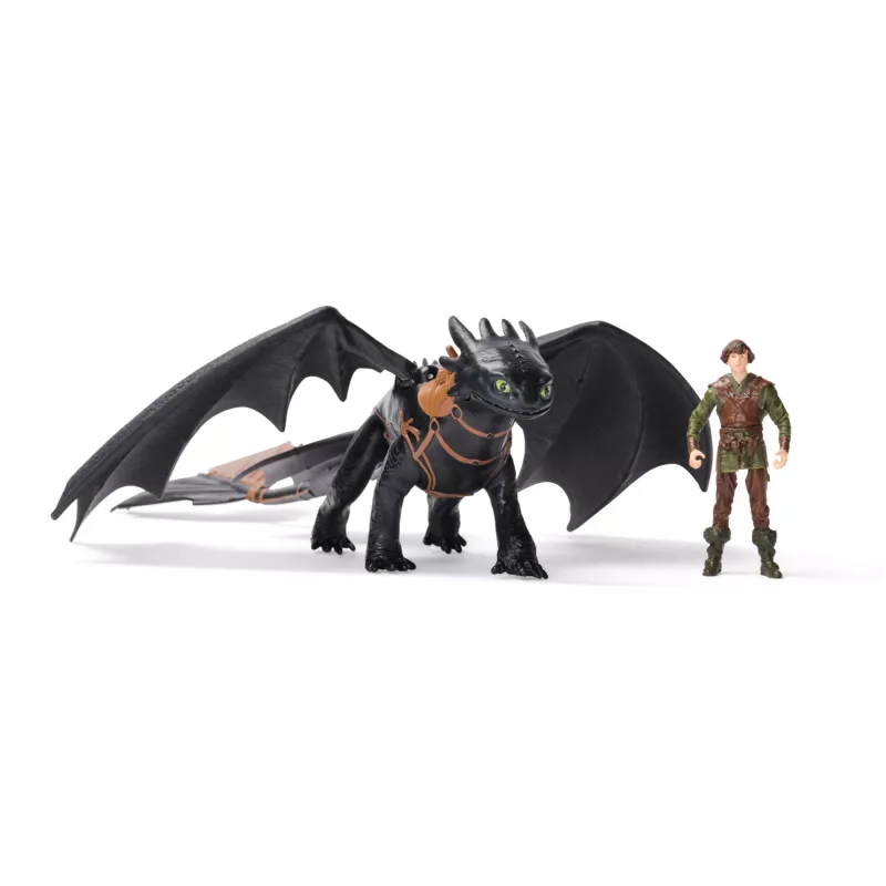 DreamWorks Dragons, Jak wytresować smoka, Szczerbatek i Czkawka, figurki akcji wiking duet, zabawki dla chłopców od 4 lat