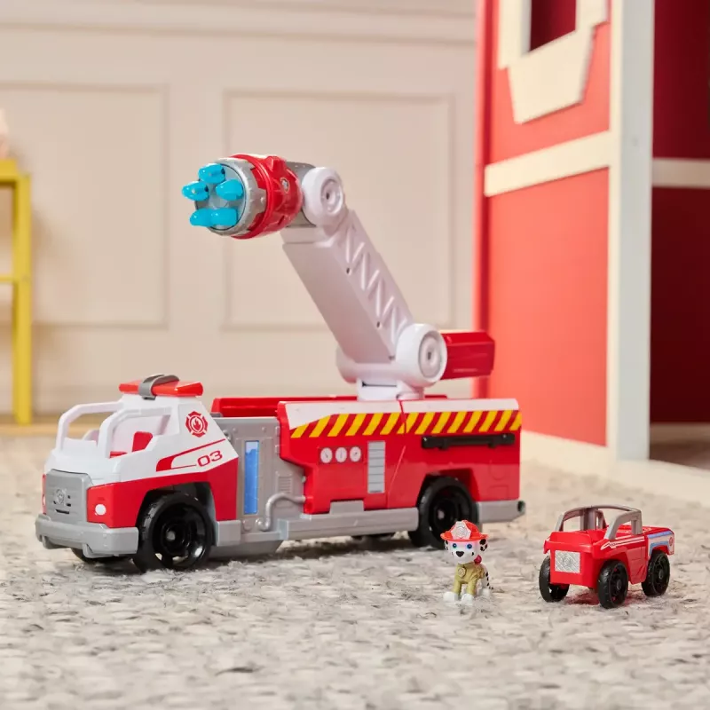 Wóz strażacki PAW Patrol Rapid Reload Fire Truck z figurką Marshalla (uszkodzone opakowanie)