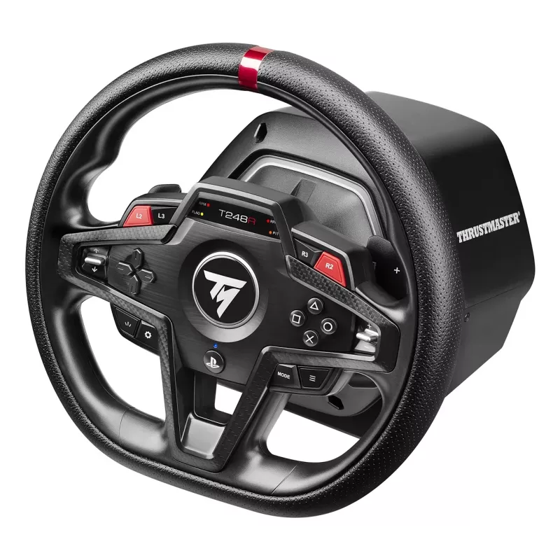 Kierownica i pedały Thrustmaster T248R Czarny — USB, napęd hybrydowy, force feedback, ekran LCD, skórzana kierownica