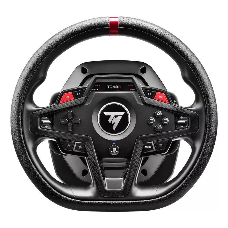 Kierownica i pedały Thrustmaster T248R Czarny — USB, napęd hybrydowy, force feedback, ekran LCD, skórzana kierownica