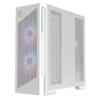 Obudowa PC MSI MPG VELOX 300R AIRFLOW PZ Midi Tower Biała — ATX/EATX/MicroATX/Mini-ITX, 1×3,5 cala, 4×2,5 cala, 2×USB 3.2 Gen1, boczne okno